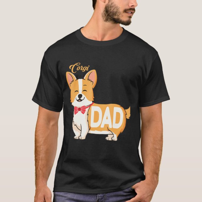 Mens Corgi Dad T T-Shirt (Front)