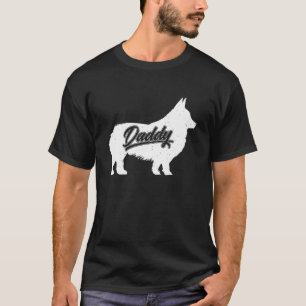 Mens Corgi Daddy Dog Owner Papa Fathers Of Corgi T-Shirt