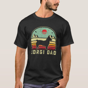 Mens Corgi Dog Pet Owner Lover- DAD Retro Aestheti T-Shirt
