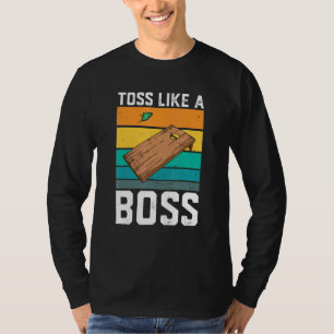 Mens Cornhole Toss Like A Boss Corn Hole Bean Bag T-Shirt