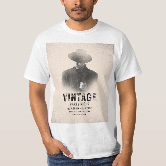 Men's Cotton T-Shirt Vintage Party Night (Front)