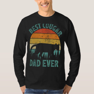 Mens  Cougar Vintage Best Cougar Dad Ever Father's T-Shirt
