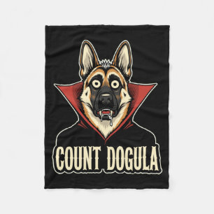 Mens count dogula funny alsatian gsd party dog fleece blanket
