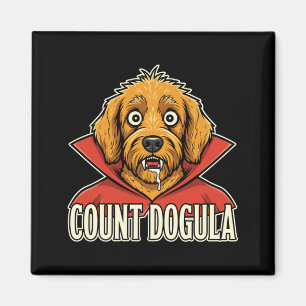 Mens count dogula funny dog spooky party halloween magnet