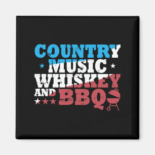 Mens Country Music And Bbq Usa Performance Magnet