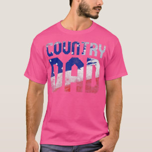 Mens Country Music Dad Vintage American Flag  T-Shirt