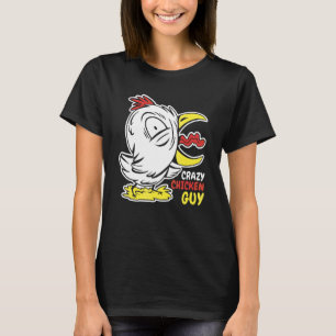Mens Crazy Chicken Guy Chickens T-Shirt