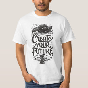 Men's Create Your Future Inspiring Mystical White T-Shirt