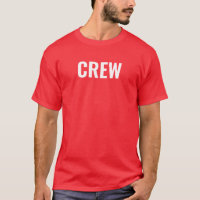 Mens Crew T Shirt Bulk Double Sided Print Red