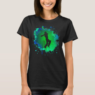 Mens Cricket Batsman Tshirt for Cricketer Boys Cri