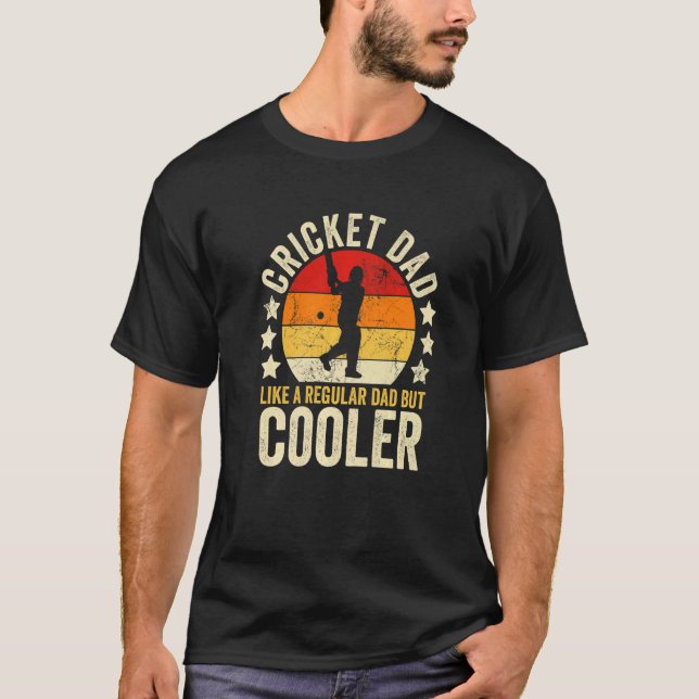 Mens Cricket Dad Like A Regular Dad But Cooler Fat T-Shirt (Front)