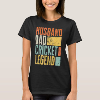 Mens Cricket Husband Dad Legendary Father Best Ret T-Shirt