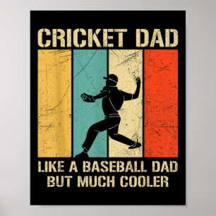 Mens Cricket Sport Quote For A Cricket Dad Poster
