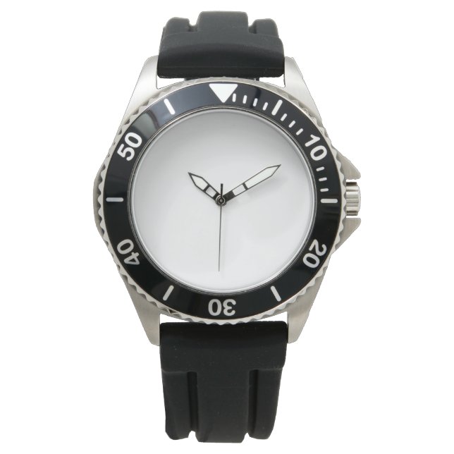 Mens Crown Protector Rubber Strap Watch (Front)