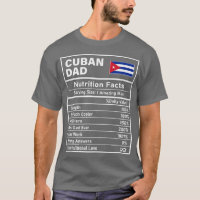 Mens Cuban Dad Nutrition Facts Father's Day Nation