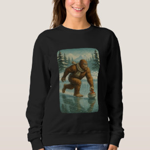 Mens Curling Curling Sport Curling Women Distresse Sweatshirt