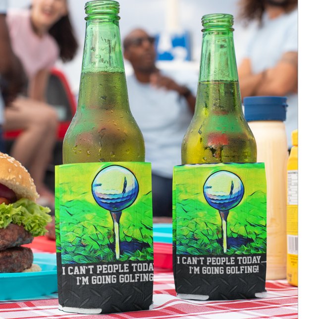 Men's Custom Golfing Birthday Favours Golf Trip Can Cooler (Creator Uploaded)