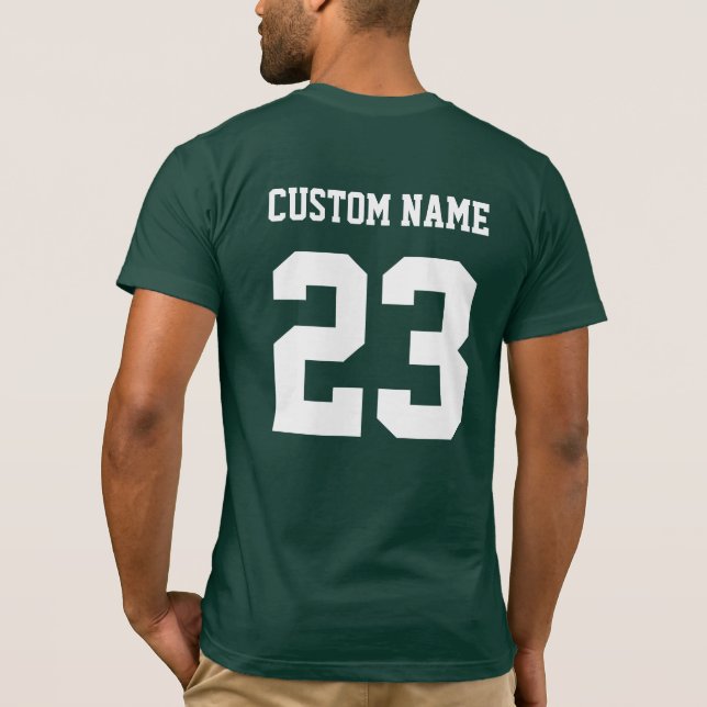 Mens Custom Name Navy Class of 2021 Senior Shirt (Back)