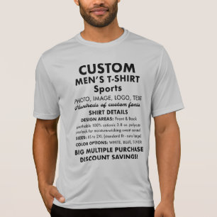 Men's Custom Personalised Running / Sports T-Shirt