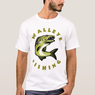 Mens Custom Walleye Fishing T-Shirt