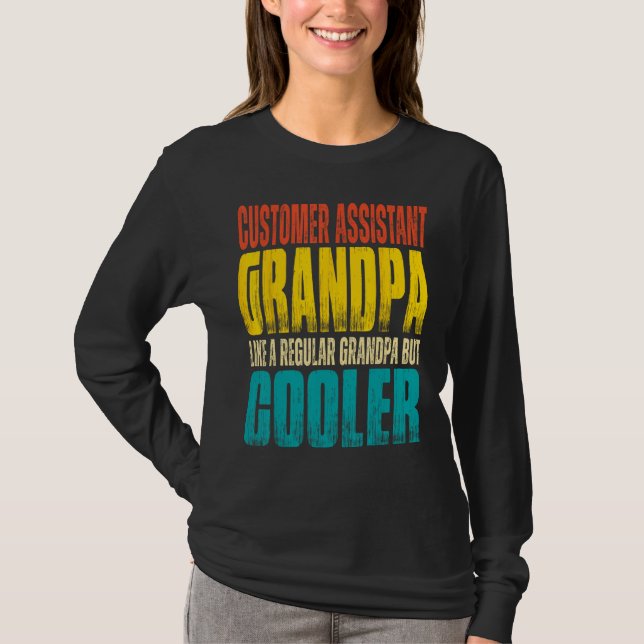 Mens Customer Assistant Grandpa Like a Regular Gra T-Shirt (Front)