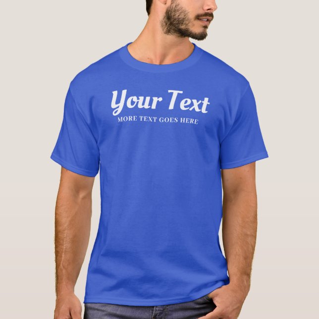 Mens Customisable Colour Typography Text Name T-Shirt (Front)