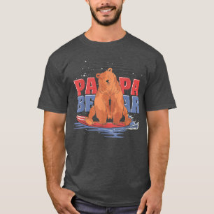 Mens Cute Animal Fathers Day Bear Family Dad Surfi T-Shirt