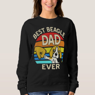 Mens Cute Best Beagle Dad Ever Retro Vintage Sweatshirt