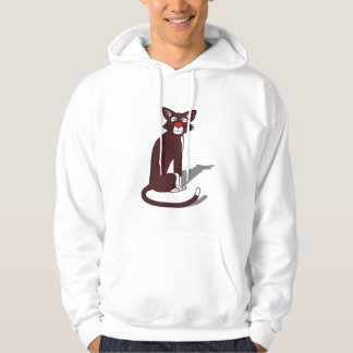 Men's Cute Brown Cat Graphic Hoodie | Original Cat
