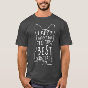 Mens Cute Corgi Happy Fathers Day To The Best Do T-Shirt