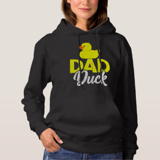 Mens Cute Duckling Duckies   Dad Duck Father's Day Hoodie