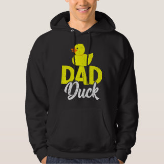 Mens Cute Duckling Duckies   Dad Duck Father's Day Hoodie