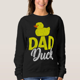 Mens Cute Duckling Duckies Dad Duck Father's Day Sweatshirt