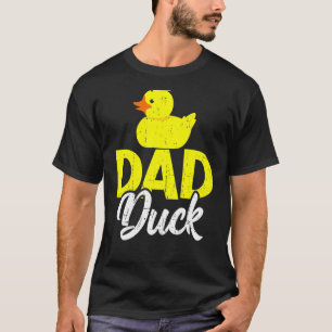 Mens Cute Duckling Duckies Dad Duck Father's Day T-Shirt