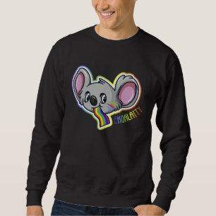 Mens Cute Ekoalaity Koala Bear With Rainbow Tongue Sweatshirt