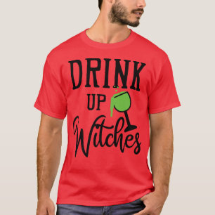 Mens Cute Funny Halloween Fall Drink Up Witches T-Shirt