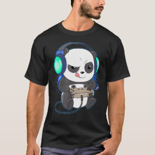 Mens Cute Gaming Panda Video Game Computer Player T-Shirt