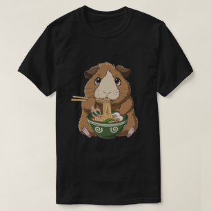 Men's Cute Guinea Pig Eating Ramen T-Shirt