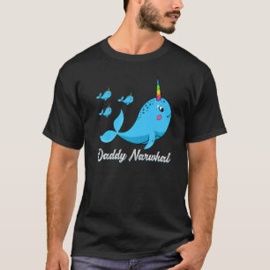 Mens Cute Narwhal   Daddy Narwhal Father's Day T-Shirt