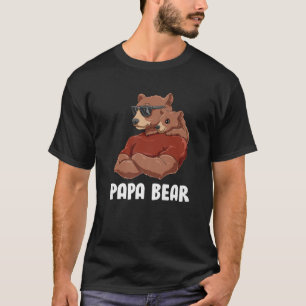 Mens Cute Papa Bear - Father Kids Daughter Son Pap T-Shirt