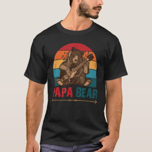 Mens Cute Papa Bear Vintage Father's Day Retro Dad T-Shirt