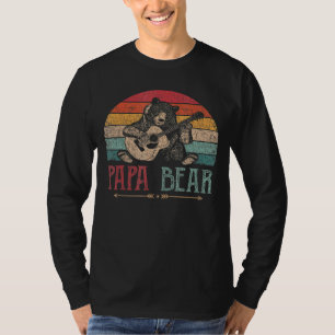Mens Cute Papa Bear Vintage Father's Day Retro Dad T-Shirt