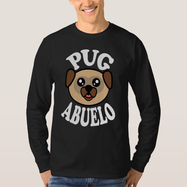 Mens Cute Pug Abuelo T-Shirt (Front)