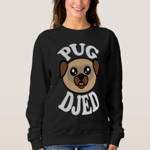 Mens Cute Pug Djed Sweatshirt