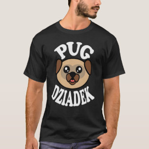 Mens Cute Pug Dziadek T-Shirt
