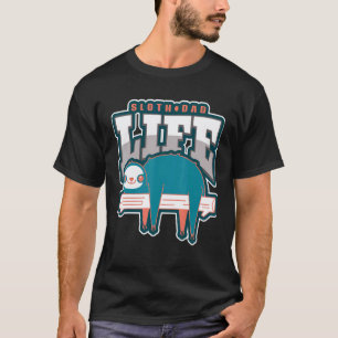 Mens Cute Sloth Lover Graphic Mens Funny Dad Slot T-Shirt