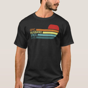 Mens Cute Wedding Anniversary Epic Husband Since 2 T-Shirt