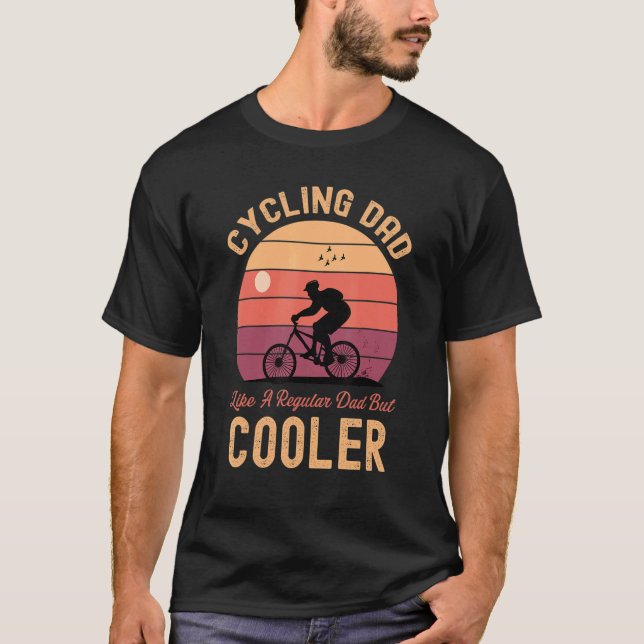 Mens Cycling Dad Like A Regular Dad But Cooler  Cy T-Shirt (Front)