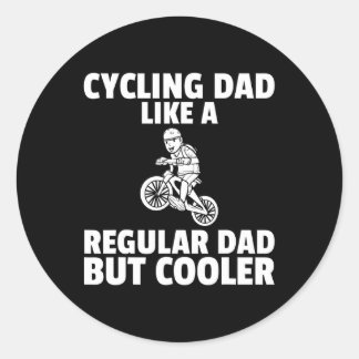 Mens Cycling Mountain Bike Funny Bicycle Biking Mt Classic Round Sticker