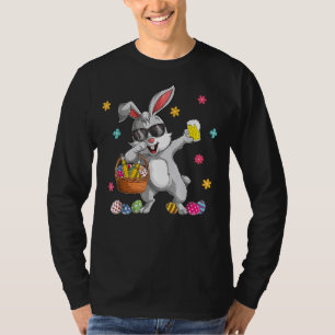 Mens Dabbing Rabbit Easter Day Eggs Dab Men Women  T-Shirt